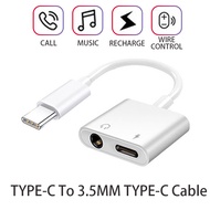 2 In 1 Type-C Adapter Earphone Jack Aux Audio Cable Universal  Splitter For Samsung Galaxy A57 A56 A