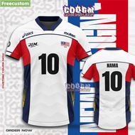 [  ]2025NEW Volleyball Fresh Design Volleyball Jersey Custoym Name Baju T-Shirt Lelaki Malaysia Team