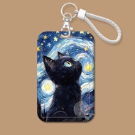 Cat card holder, student campus card cover office card holder, work card holder, couple card case