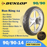 DUNLOP - TT901 Ban Baru Motor Matic Ring 14 Non Tubeless 80/90 Atau 90/90 Beat Vario Mio Fino X-Ride Nex Address Ban Baru Empuk