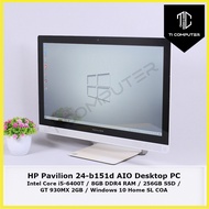 HP Pavilion 24-b151d AIO 23.8 inch Intel Core i5-6400T 8GB DDR4 RAM 256GB SSD GT 930MX 2GB GPU Refur