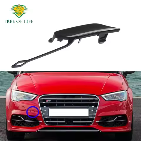 Front Bumper Tow Hook Cover Trailer Hauling Eye Lid 8V5807241A For Audi A3 S3 Limousine (8VS, 8VM) 2