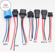 HB 1PCS H13 H11 9005 9006 9007 H16 H7 Headlight Bulb Male Wire Harness Connector Wiring Plug Socket 