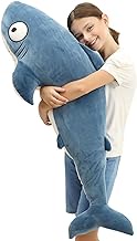HAIJUNYA 48” Sharks Plush, Plush Body Pillow, Kawaii Cute Whale Shark Stuffed Animals, Hugging Squishy Pillow Soft Plushies Toy Gifts for Kids