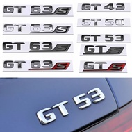 S Badge Letter Emblem Styling 3D ABS Rear Trunk Sticker Silver Black Red For GT GTS GT63S GT43 GT50 