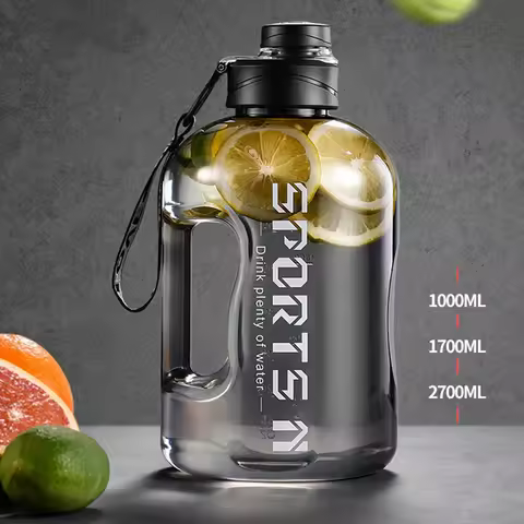 1.7L/2.7L Sports Plastic Water Bottle Gym Cycling Cup Portable Large Capacity Water Bottle For Fitne