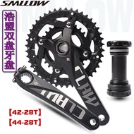 [Ready Stock Hot Sale] Haomeng prowheel Mountain Bike Hollow Integrated Chainring Double Disc 42-28T