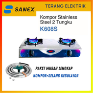 Kompor 2 tungku murah / Kompor / Kompor gas / Kompor gas 2 tungku  / kompor Sanex 2 Tungku + Selang 