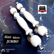 Gagang Pintu 40CM Batu Marmer JUMBO / Handle Pintu Rumah Stainless