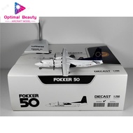 JC Wings SA2022 1: 200 Hensa Air Fokker 50 D-AFKU Alloy Airplane Model