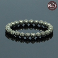 อาเป่า แร่ไพไรต์ เพชรหน้าทั่ง Pyrite ขนาด 8 มิล คัดหิน หินดูดทรัพย์ หินดูดโชค กำไลหินสี กำไลหินนำโชค