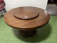 二手實木圓餐桌有轉盤