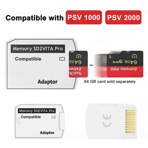 SD2VITA Version 6.0 Memory TF Card Adapter for PlayStation PSV 1000/2000 PS Vita 3.65 System Game Ca