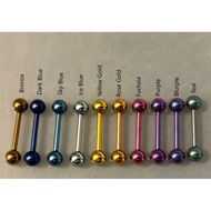 Stainless Titanium ASTM F136 tongue piercing