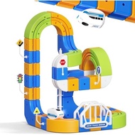 Fortand Electric Train Set for Kids Ages 4-8, 225 Pcs Anti-Gravity 3D Track | DIY Rail Cube Block Ki