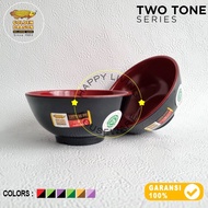 MERAH GOLDEN DRAGON 1pcs Plain Foot Bowl 4.5in 11cm Red Black Dinner Bowl