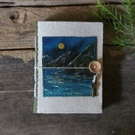 Fabric nature view III. Fabric notebook handmade notebook diary handmade 筆記本