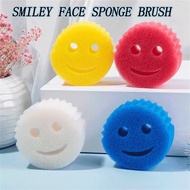 Smiley face magic cleaning wipe smiley face imitation loofah sponge wipe, honeycomb sponge household