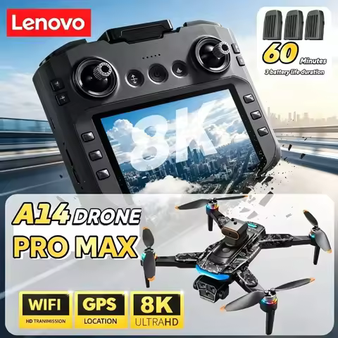 Lenovo A14 Pro Max GPS 8K Brushless Three Camera Obstacle Avoidance Foldable Quadcopter RC with scre