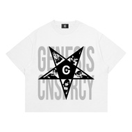 Boxy Oversize T-Shirt White Genesis - Face Star