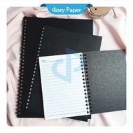 A6 A5 B5 NOTEBOOK JOURNAL NOTEBOOK A6 JOURNAL BOOK BLACK COVER / NOTEBOOK