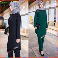 in stock Baju Raya 2023 Jubah Dress Muslimah Suit Abaya Seluar Baju Kurung Moden Plus Size Blouse Ke