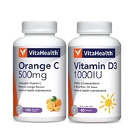 💥Original💥 VitaHealth Orange-C 500mg 100's / Vitamin D3 1000IU 60’s (1bottle)