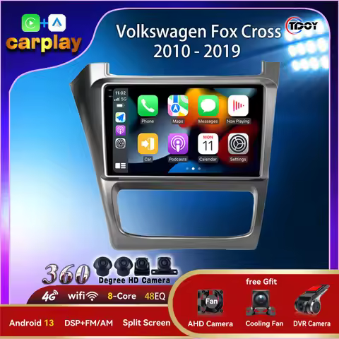 Wireless Carplay Android Auto Car Intellignet Systems For Volkswagen Fox Cross 2010-2019 GPS Navi DP