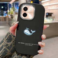 HP MERAH Phone Case For VIVO Y28 2024 Case Silicone Phone Case Beautiful Pink Whale Pattern Beautifu