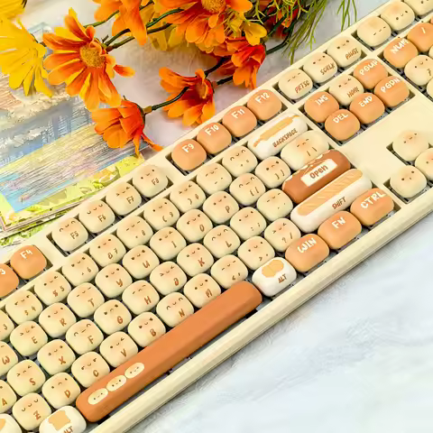 Mantou Paradise Mechanical Keyboard Hot Swappable 3 Mode Hot-Swappable Cute Steamed Bread Wireless K