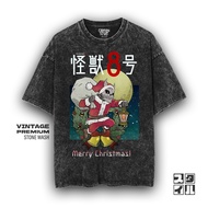 Caption'Style Anime Clothes KAIJU NUMBER 8 Stonewash T-Shirt | Women's Oversized T-Shirt | Men's t-s