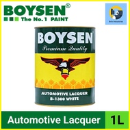 ◲ ✸ ☼ Boysen Automotive Lacquer White or Black 1 Liter Solvent-Based Nitrocellulose Lacquer Paint