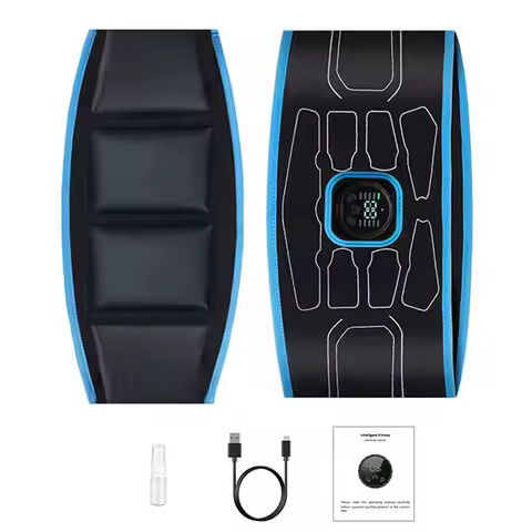 Waist Abdominal Massager Massage Belt Muscle Toner Abdominal Toning Belts USB Recharge Home Gym Fitn