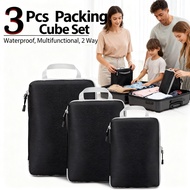 Set 5Pcs Extra Large Multifunctional 3/4 Nylon Waterproof Storage 2 Way Travel Cube Packing Cube Set