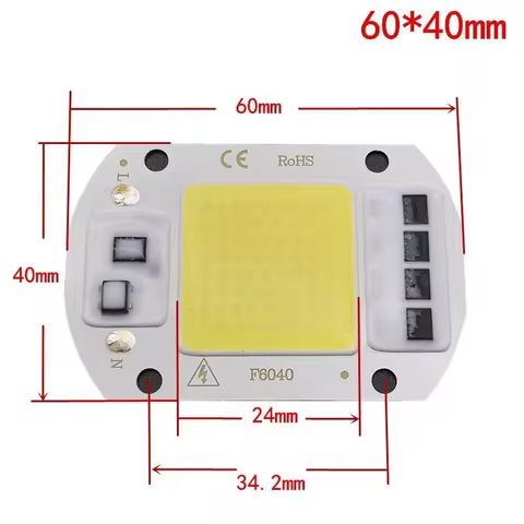 1-10PCS LED COB SMD Hight Power 50W 55W AC 220V Lamp Chip Smart IC Fit For DIY Driverless Integrated