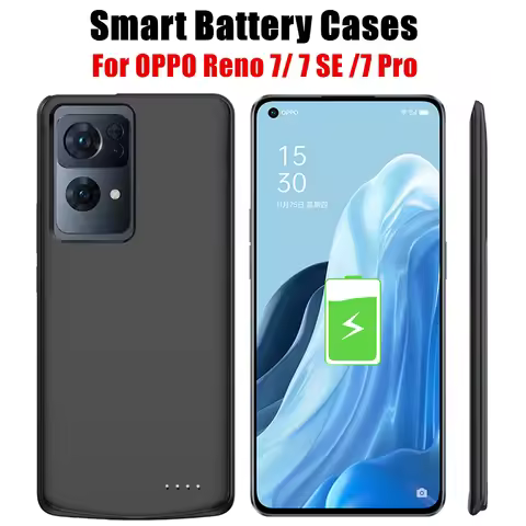 10000mAh For OPPO Reno 7 7Pro Battery Charger Cases 6800mAh External Battery Power Bank Cover For Re