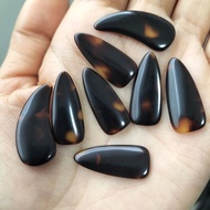 Guzheng nails natural tortoiseshell color children 古筝指甲天然玳瑁色儿童演奏双面义甲小号考级凹槽初学312JYG