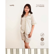 HMBDY Sweet Monday Stripe Pajamas | Unisex Pajamas | Couple Pajamas | Cotton Pajamas Cotton Pajamas 