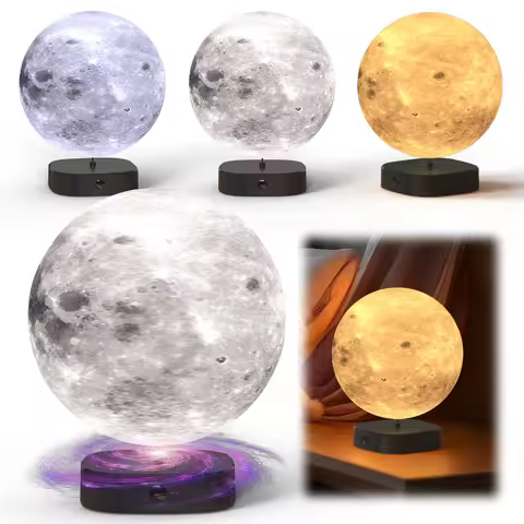 3D Print Moon Lamp with 3 Color Temperatures Sun Lamp Adjustable Brightness Sunlight Lamp for Kid Fr