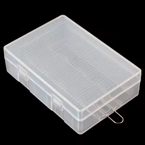 Portable Hard Plastic Battery Case Holder Storage Box for 4 X 26650 Battery Container Organizer