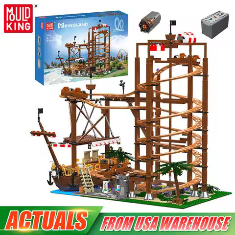 Mould King 11013 Roller Coaster Toys The Motorized Double Helix Roller Coaster Building Block Brick 