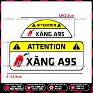 Gasoline 95 note sticker, waterproof and fade-resistant car decoration sticker