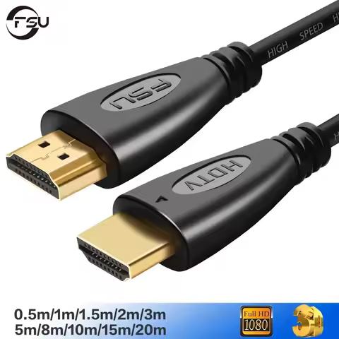 FSU HDMI-compatible Cable Video Cables Gold Plated 1.4 4K 1080P 3D Cable for HDTV Splitter Switcher 