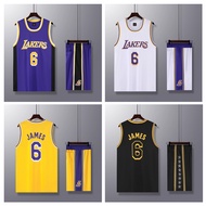 2022 Los Angeles Lakers Jersey Sets LeBron James #6 Basketball Uniform