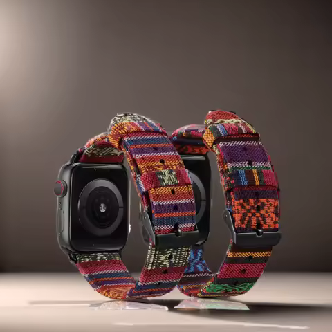 Christmas Exotic Style Fabric Straps For iWatch Band 8 7 SE 45mm 44mm 42mm Sports For Apple Watch 41