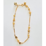 Butterflies & gold balls anklet A1822