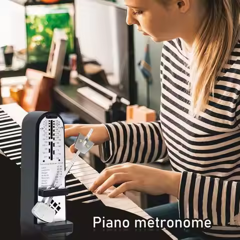 Guitar Piano Metronome Adjustable Musical Instrument Mechanical Metronome Practicing Performing Musi