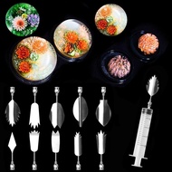 11pcs/Set 3D Gelatin Jelly Pudding Stainless Steel Jelly Flower Art Nozzle Tools