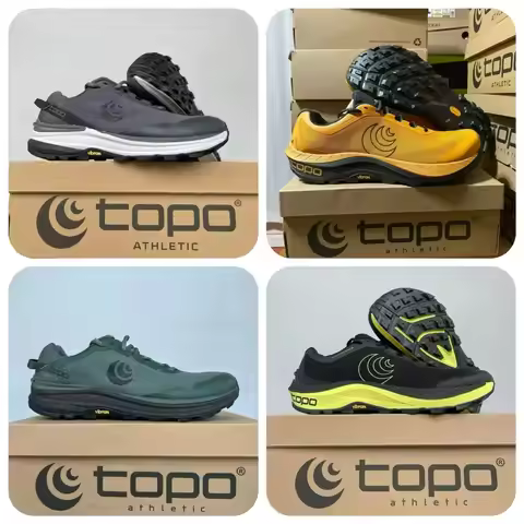 2026 New TOPO Men's Cushioned Lightweight Durable Vibram Sole Anti-Slip Trail Running Shoes Low-Top 