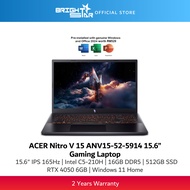 ACER Nitro V 15 ANV15-52-5914 Gaming Laptop - 15.6"/i5-13420H/16GB DDR5/512GB SSD/RTX4050 6GB/Win11 